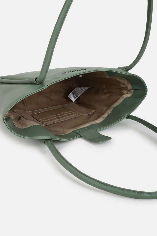 Buy Van Heusen Light Olive PU Zipper Closure Women's Shoulder Bag