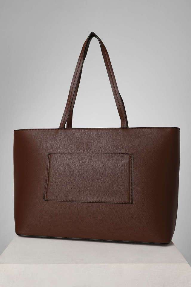 Solid-PU-Zipper-Closure-Women-s-Formal-Tote-Bag
