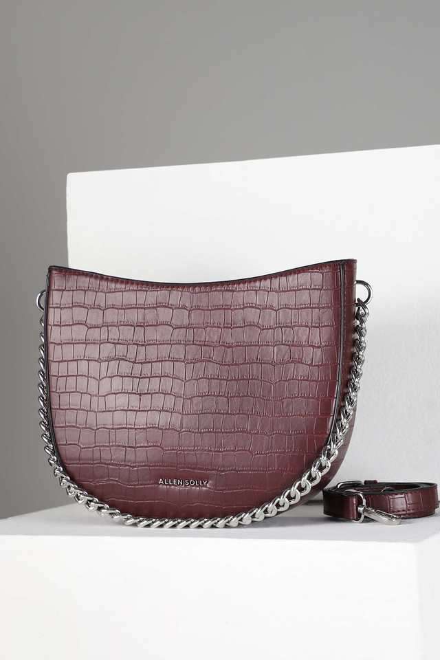 Buy Allen Solly Cherry Zipper PU Women's Formal Wear Sling Bag