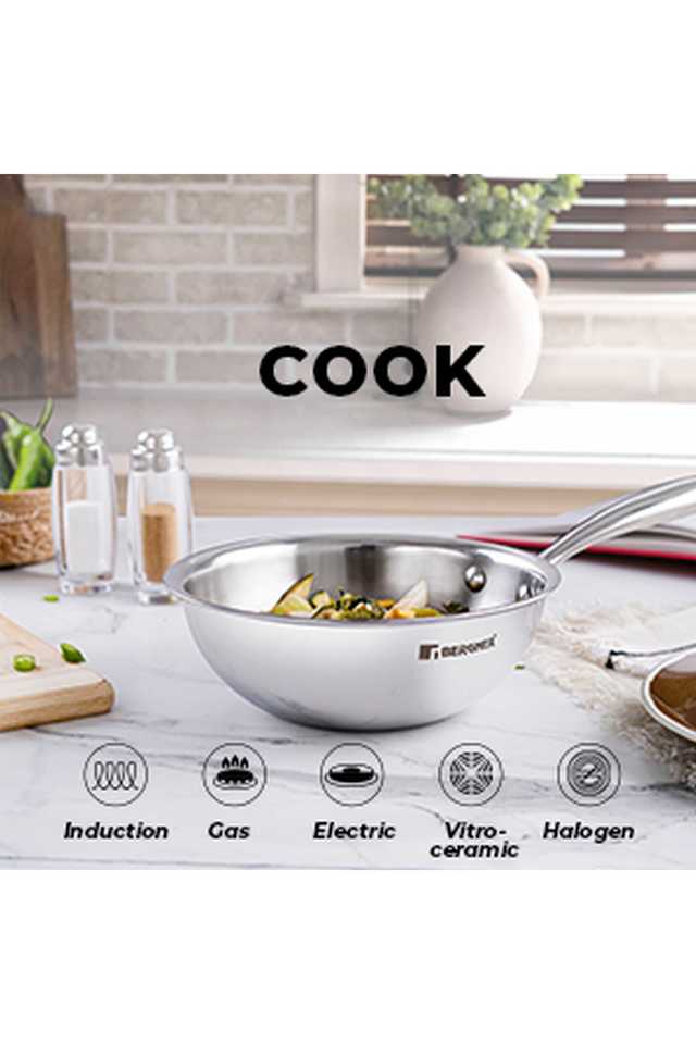 Argent-Mini-Triply-Wok-Without-Lid-18Cm