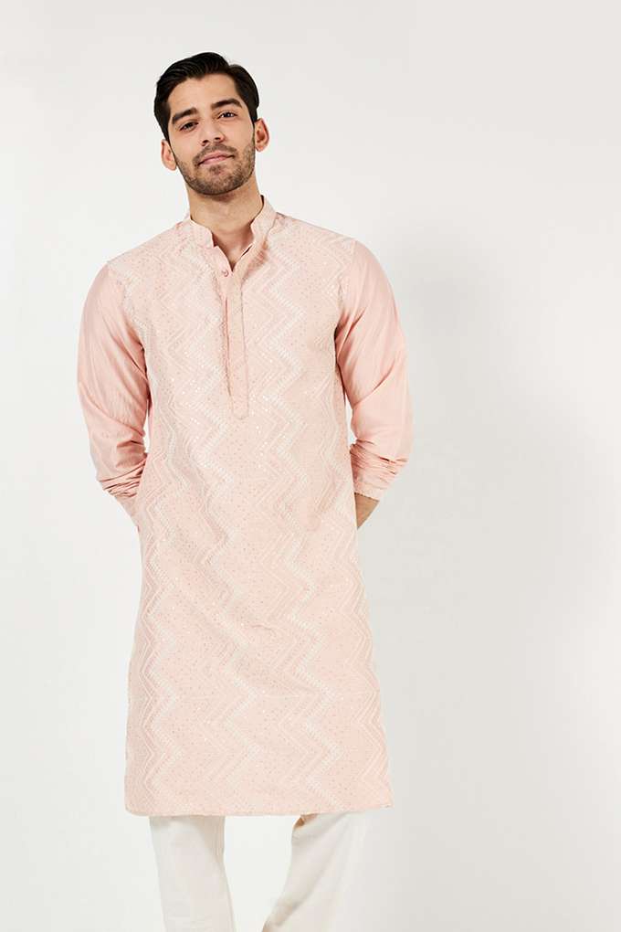 Embroidered-Blended-Fabric-Regular-Fit-Men-s-Kurta