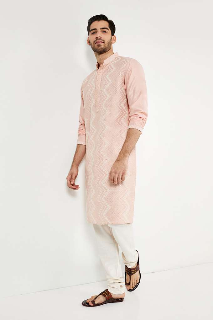 Embroidered-Blended-Fabric-Regular-Fit-Men-s-Kurta