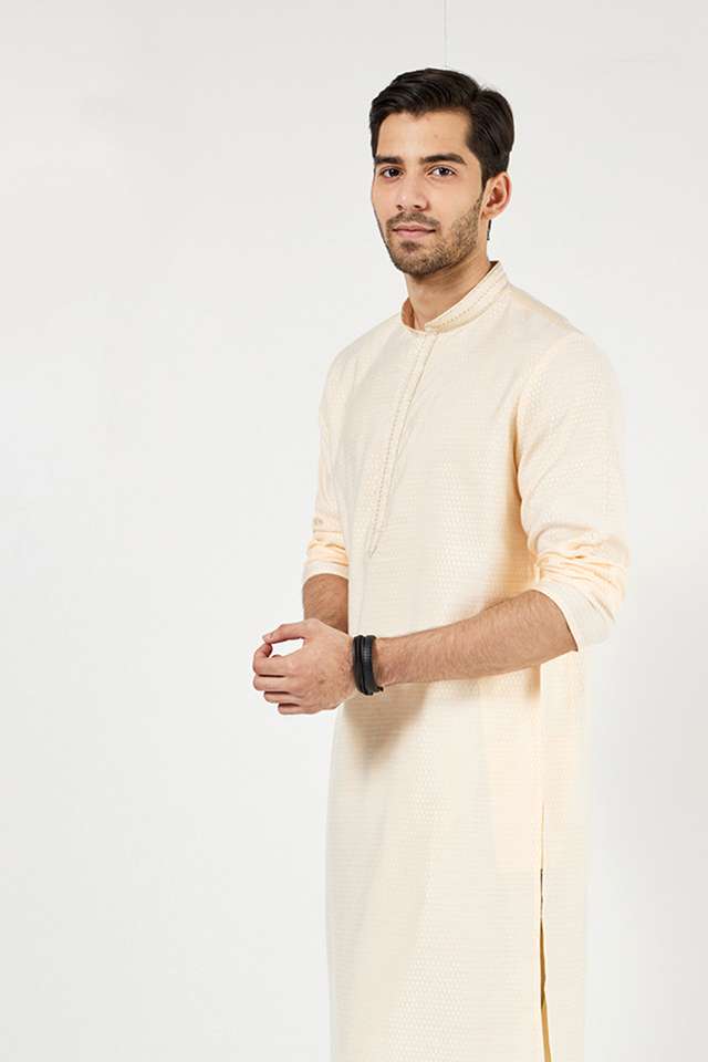 Solid-Blended-Fabric-Regular-Fit-Men-s-Kurta
