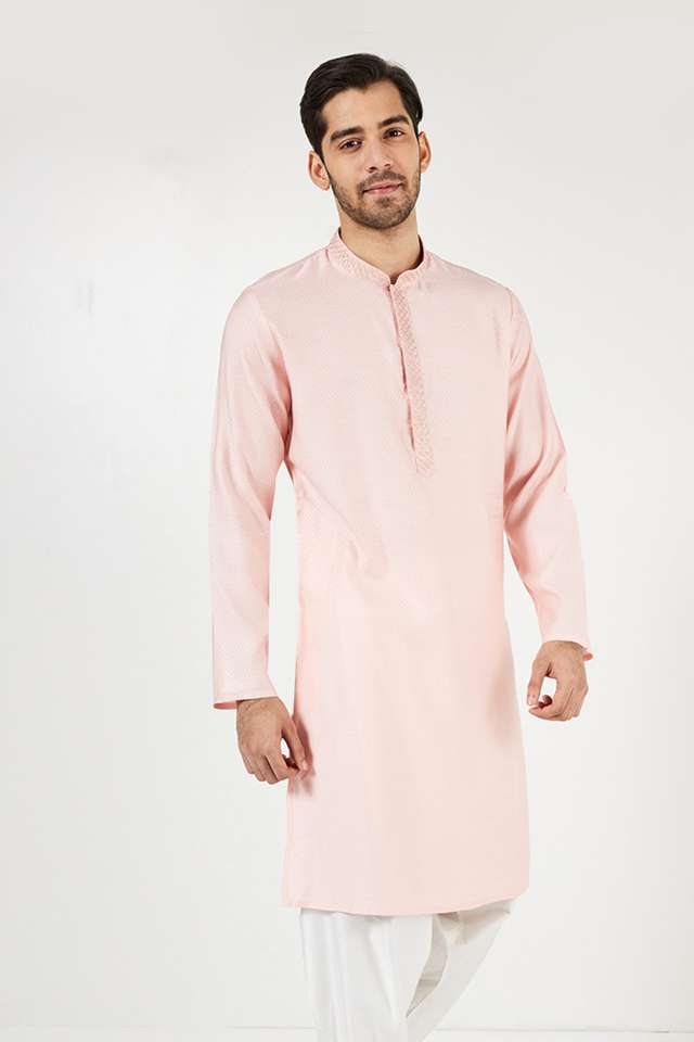 Solid-Blended-Fabric-Regular-Fit-Men-s-Kurta