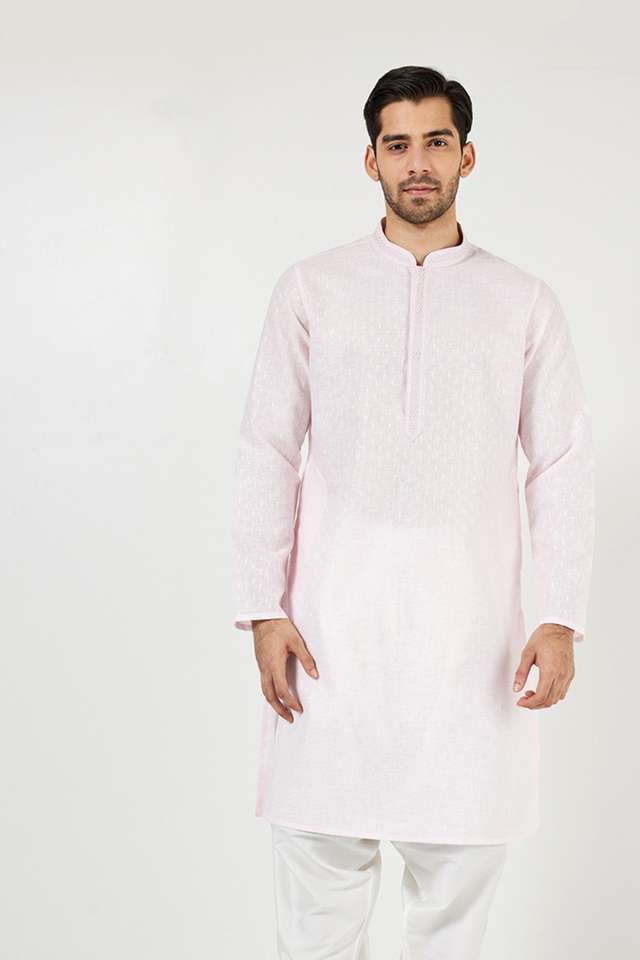 Solid-Blended-Fabric-Regular-Fit-Men-s-Kurta