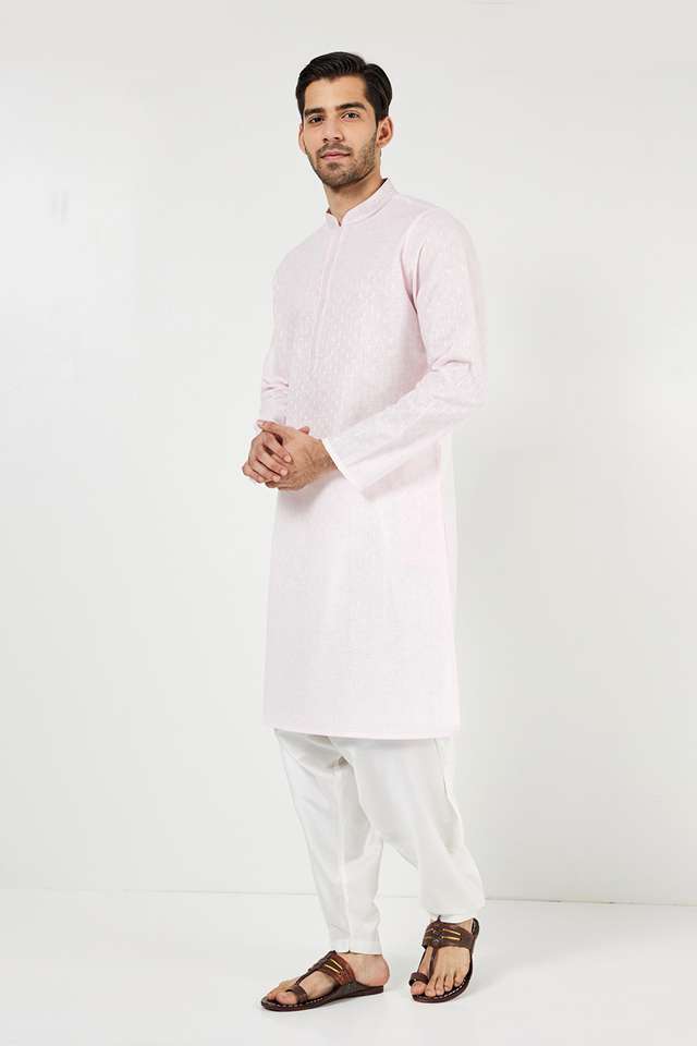 Solid-Blended-Fabric-Regular-Fit-Men-s-Kurta