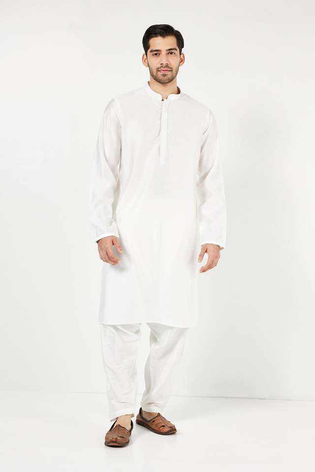 Solid-Blended-Fabric-Men-Festive-Wear-Kurta