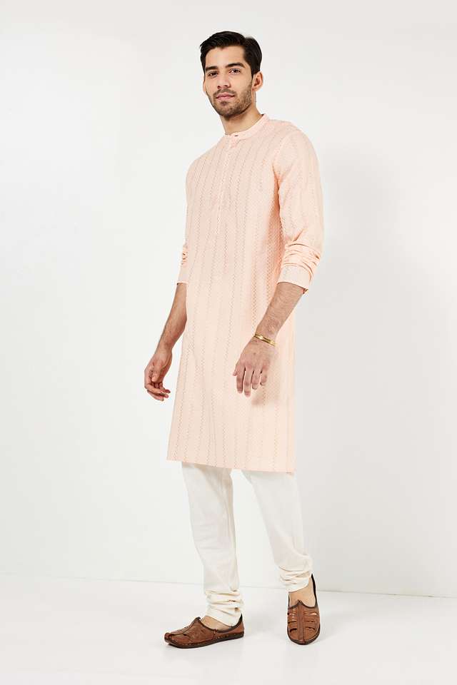 Solid-Cotton-Regular-Fit-Men-s-Kurta
