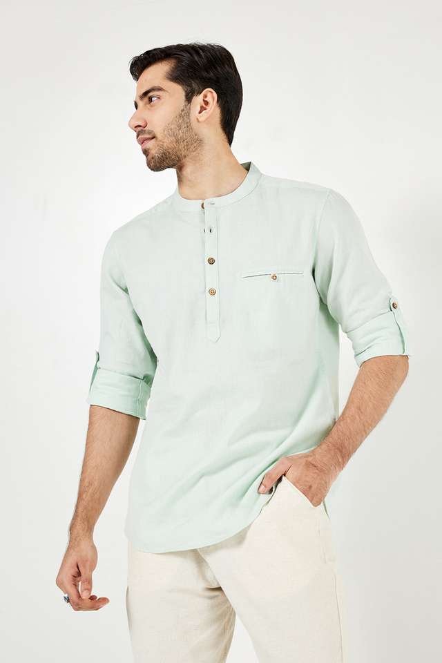 Solid-Blended-Fabric-Regular-Fit-Men-s-Kurta