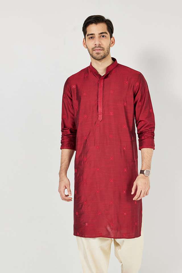 Embroidered-Blended-Fabric-Regular-Fit-Men-s-Kurta
