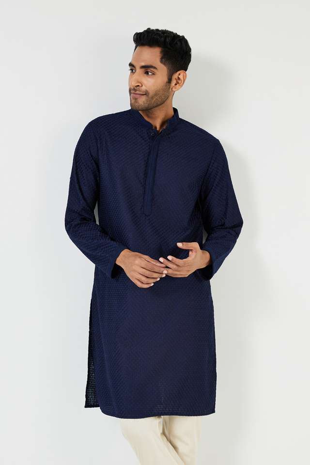 Solid-Blended-Fabric-Regular-Fit-Men-s-Kurta