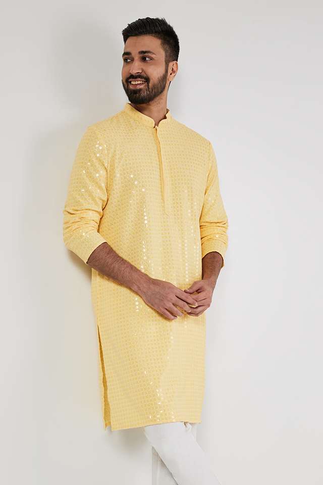 Sequinned-Blended-Fabric-Regular-Fit-Men-s-Kurta