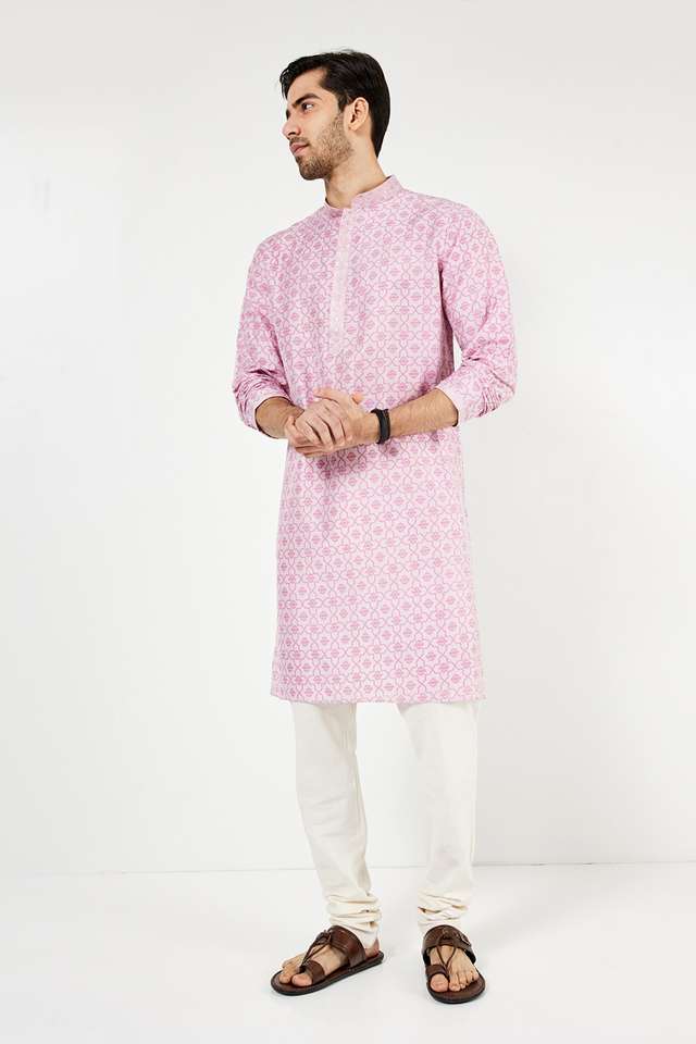 Printed-Blended-Fabric-Regular-Fit-Men-s-Kurta