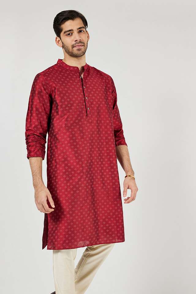 Printed-Blended-Fabric-Regular-Fit-Men-s-Kurta