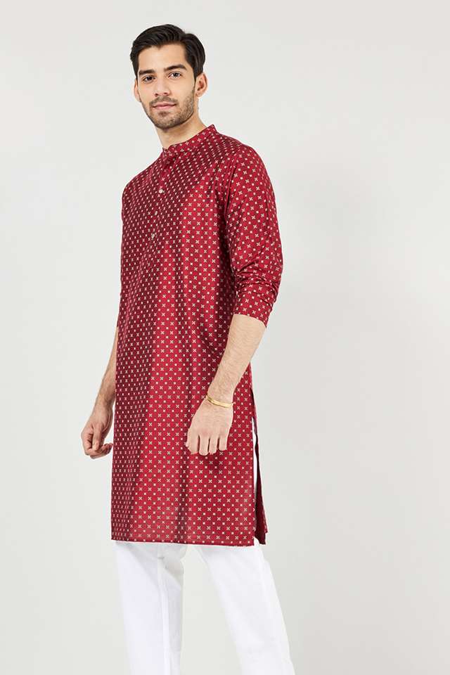 Printed-Blended-Fabric-Regular-Fit-Men-s-Kurta