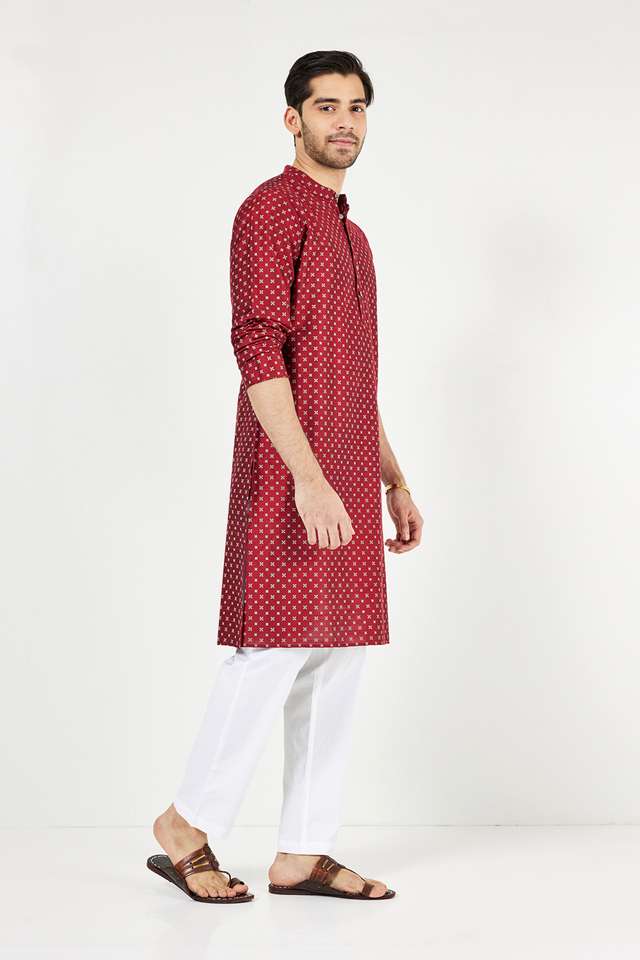 Printed-Blended-Fabric-Regular-Fit-Men-s-Kurta