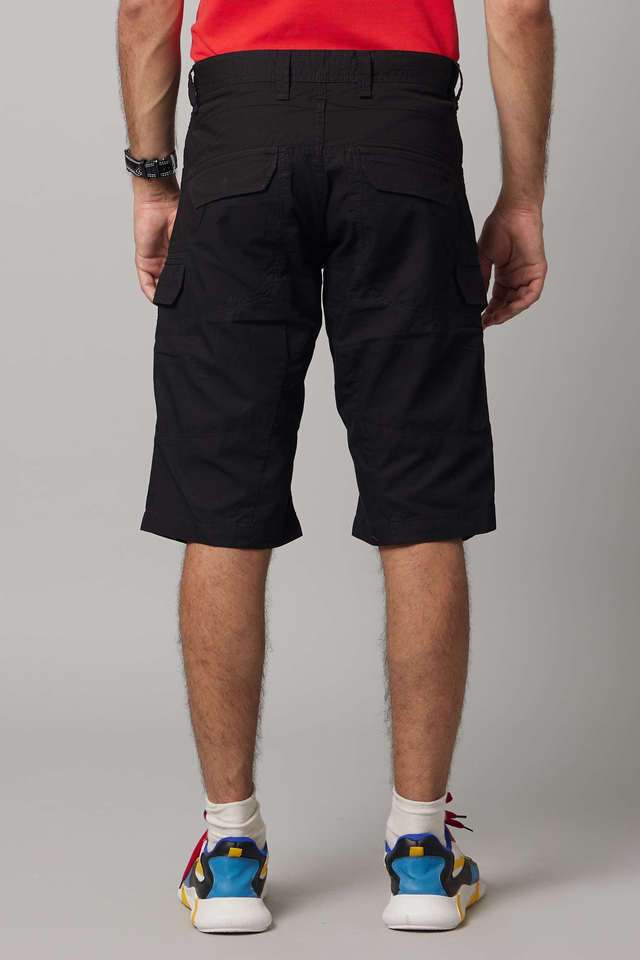 Solid-Cotton-Regular-Fit-Men-s-Shorts