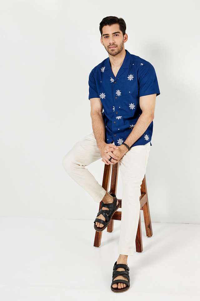 Embroidered-Cotton-Regular-Fit-Men-s-Casual-Shirt