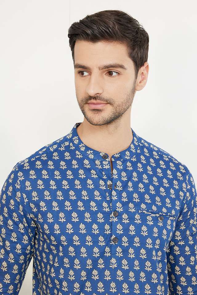 Printed-Cotton-Regular-Fit-Men-s-Short-Kurta
