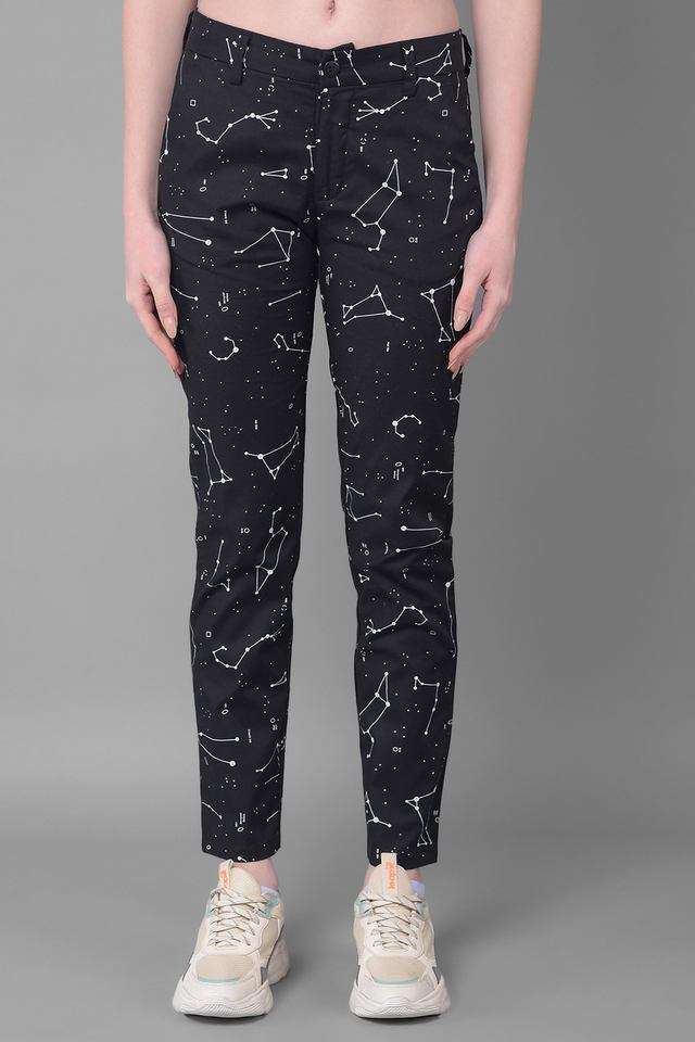 crimsoune club Graphic Print Slim Fit Cotton Women Casual Wear Trouser-picture-25