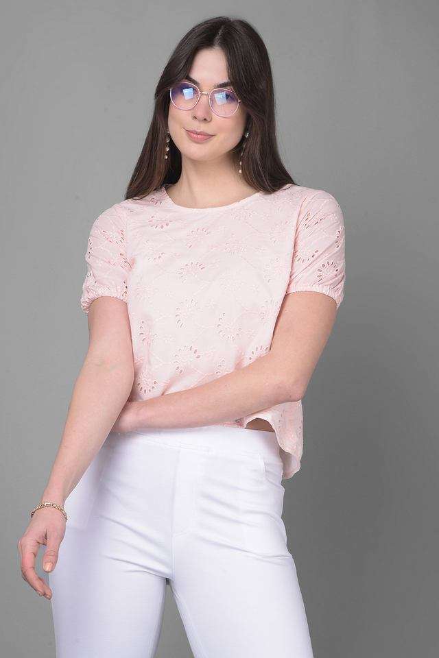 crimsoune club Floral Viscose Round Neck Women's Top-picture-28