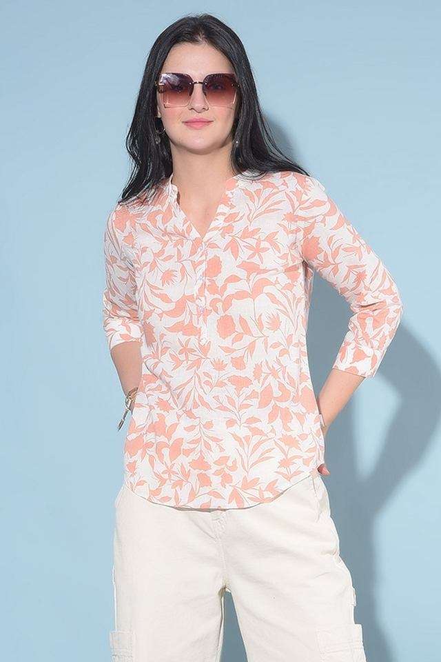crimsoune club Floral Blended Collared Women's Top-picture-38