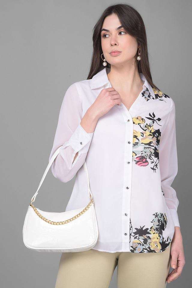 crimsoune club Floral Collared Blended Fabric Women Casual Wear Shirt-picture-23