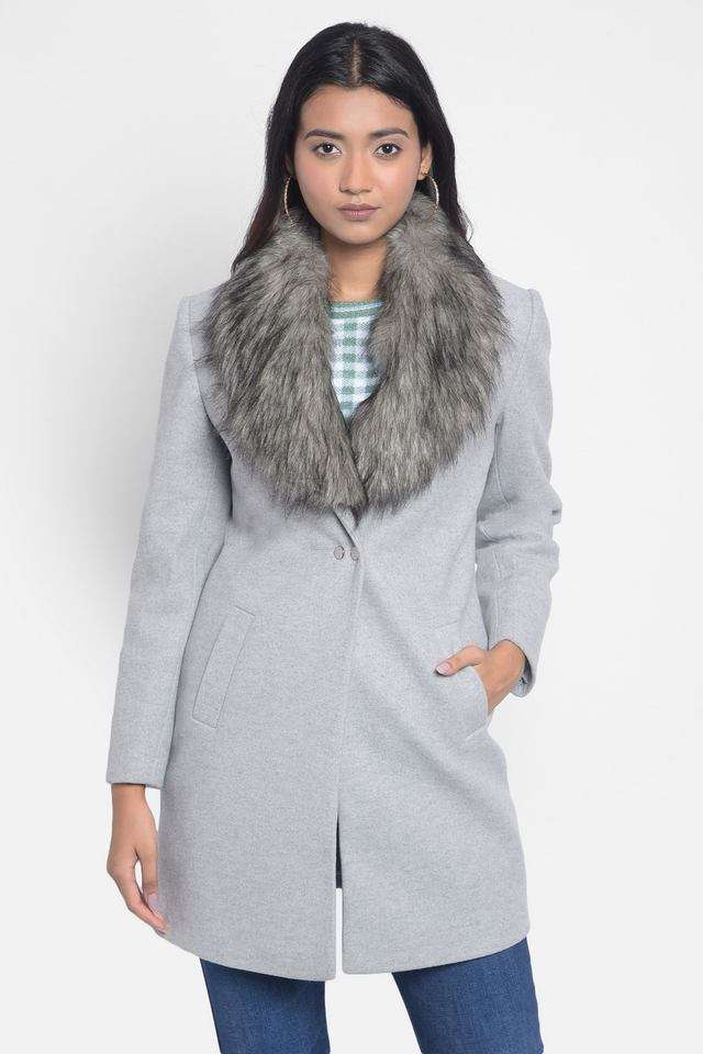 crimsoune club Textured Shawl Collar Polyester Women's Coat-picture-43