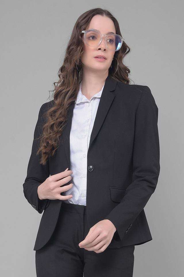 crimsoune club Solid Collared Blended Fabric Women's Casual Wear Blazer-picture-24