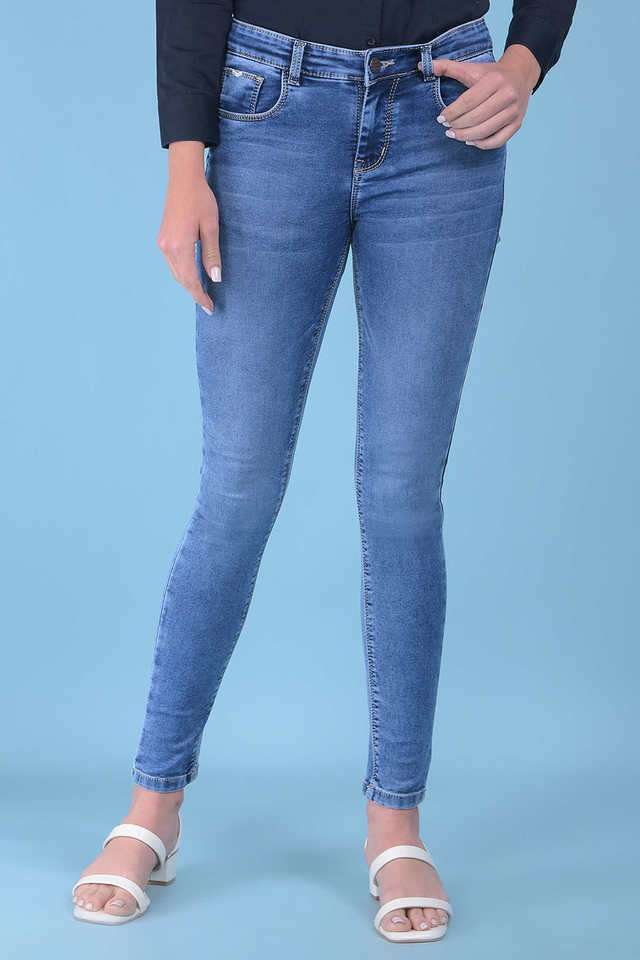 crimsoune club Mid Rise Dark Wash Cotton Skinny Fit Women's Jeans-picture-15