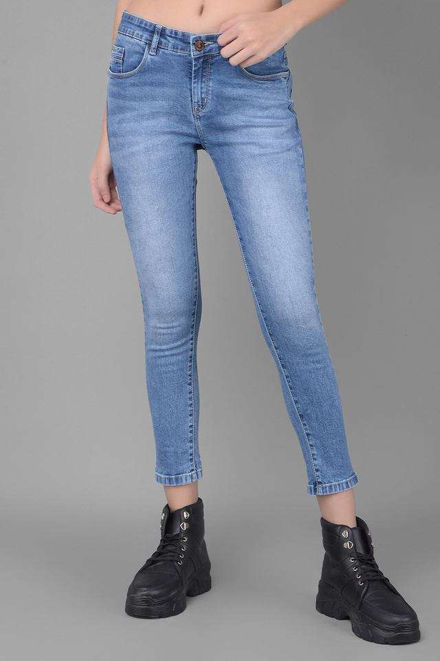 crimsoune club Mid Rise Dark Wash Blended Fabric Skinny Fit Women's Jeans-picture-35