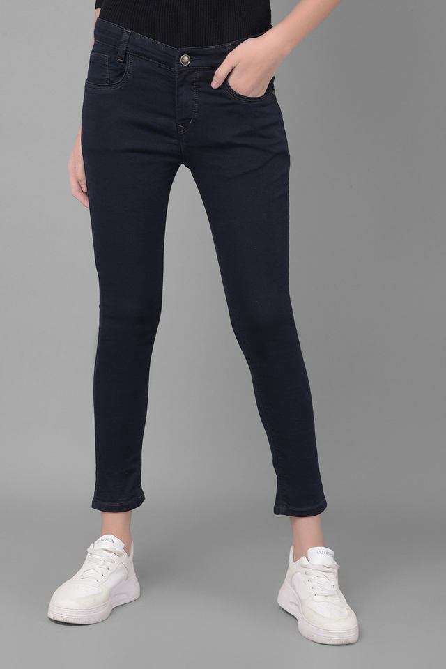 crimsoune club Mid Rise Dark Wash Blended Fabric Skinny Fit Women's Jeans-picture-37
