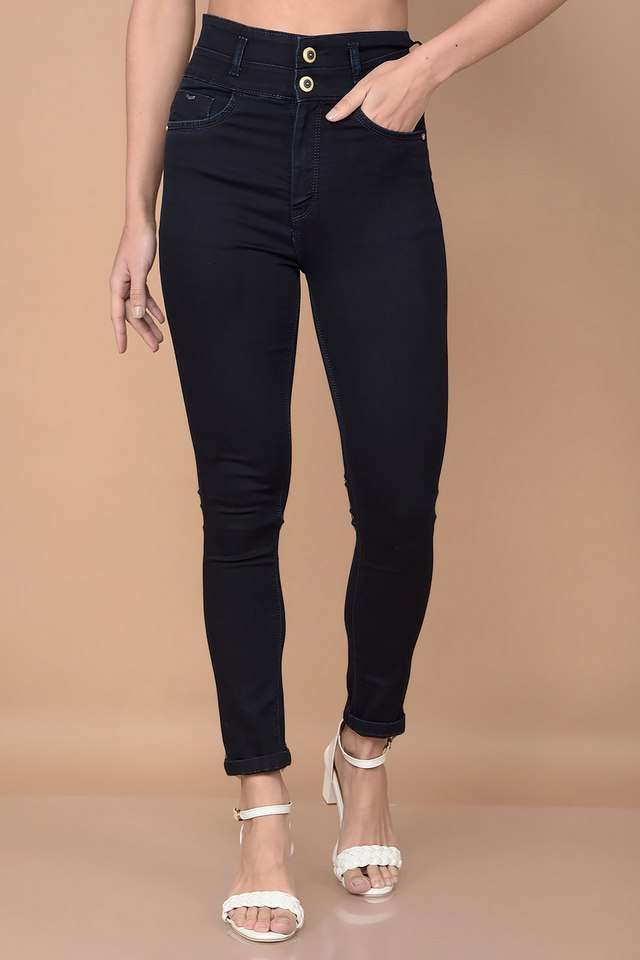 crimsoune club Mid Rise Dark Wash Blended Fabric Skinny Fit Women's Jeans-picture-34