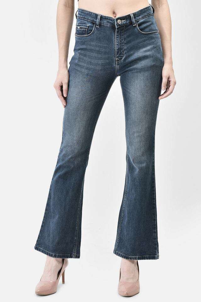 crimsoune club Whiskering Wash Blended Fabric Bootcut Fit Women's Jeans-picture-10