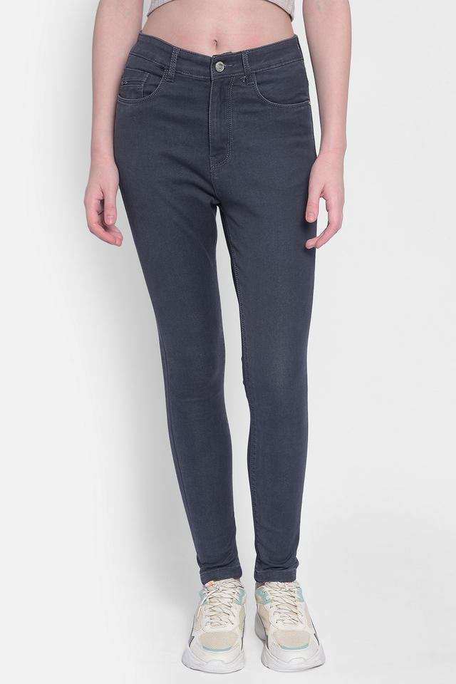 crimsoune club Mid Rise Dark Wash Blended Fabric Skinny Fit Women's Jeans-picture-31