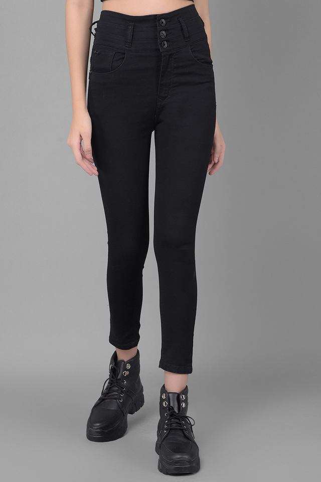 crimsoune club Mid Rise Dark Wash Blended Fabric Skinny Fit Women's Jeans-picture-33