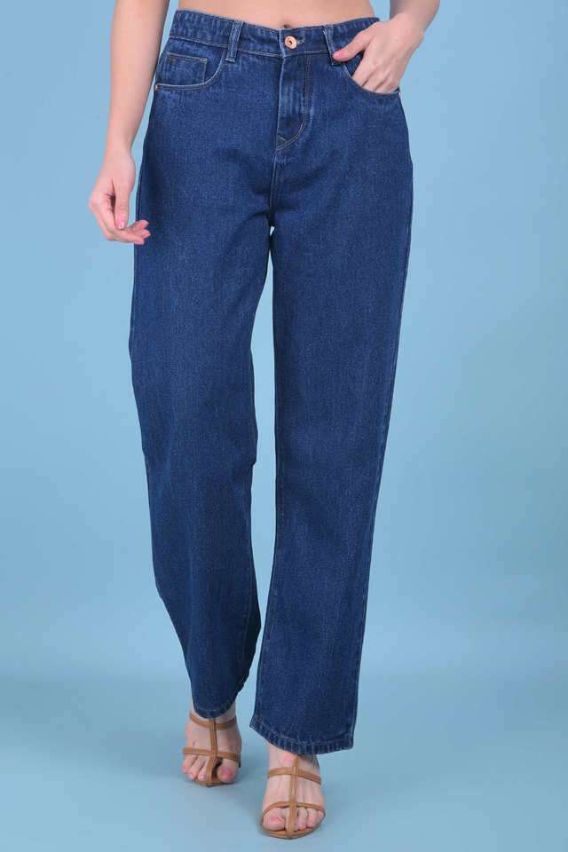 crimsoune club Mid Rise Dark Wash Cotton Relaxed Fit Women's Jeans-picture-19