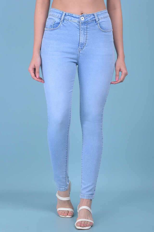 crimsoune club Mid Rise Light Wash Cotton Skinny Fit Women's Jeans-picture-13