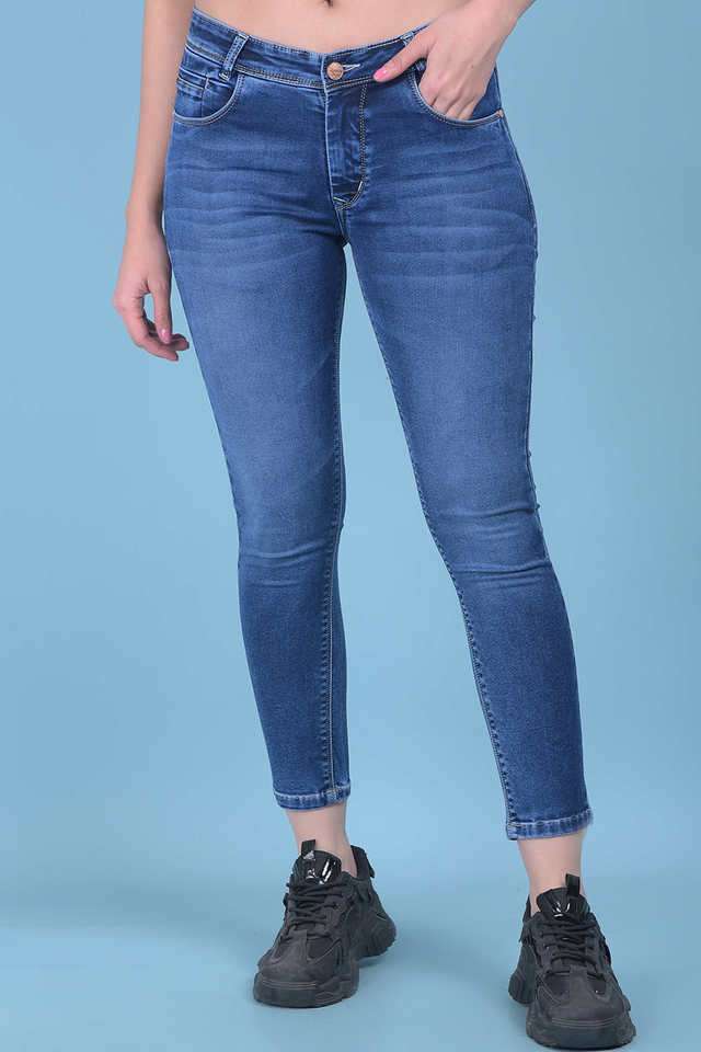 crimsoune club Mid Rise Dark Wash Cotton Skinny Fit Women's Jeans-picture-22