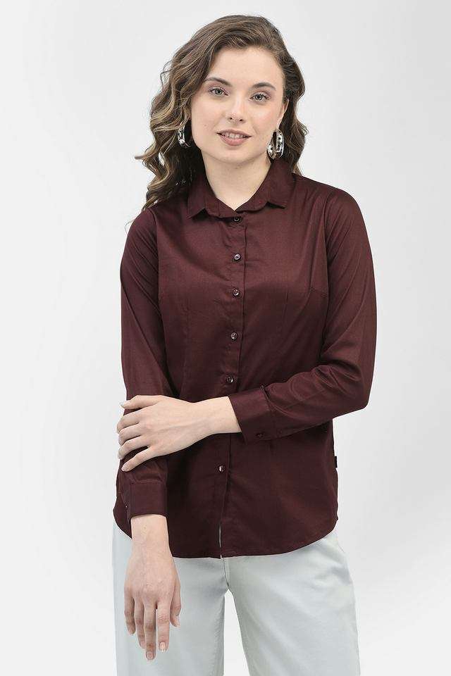 crimsoune club Solid Collared Blended Fabric Women's Casual Wear Shirt-picture-27