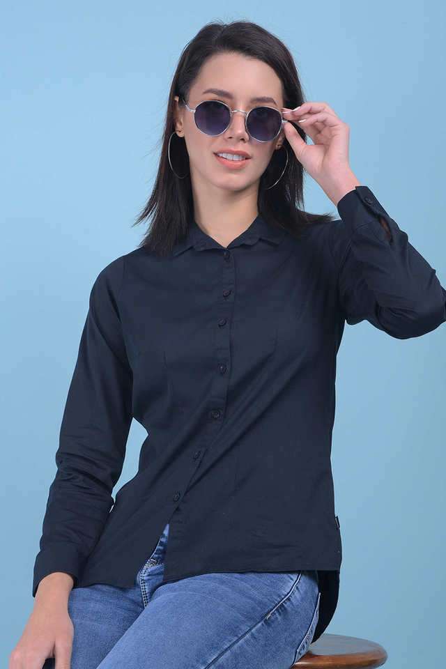 crimsoune club Solid Collared Blended Fabric Women Casual Wear Shirt-picture-37