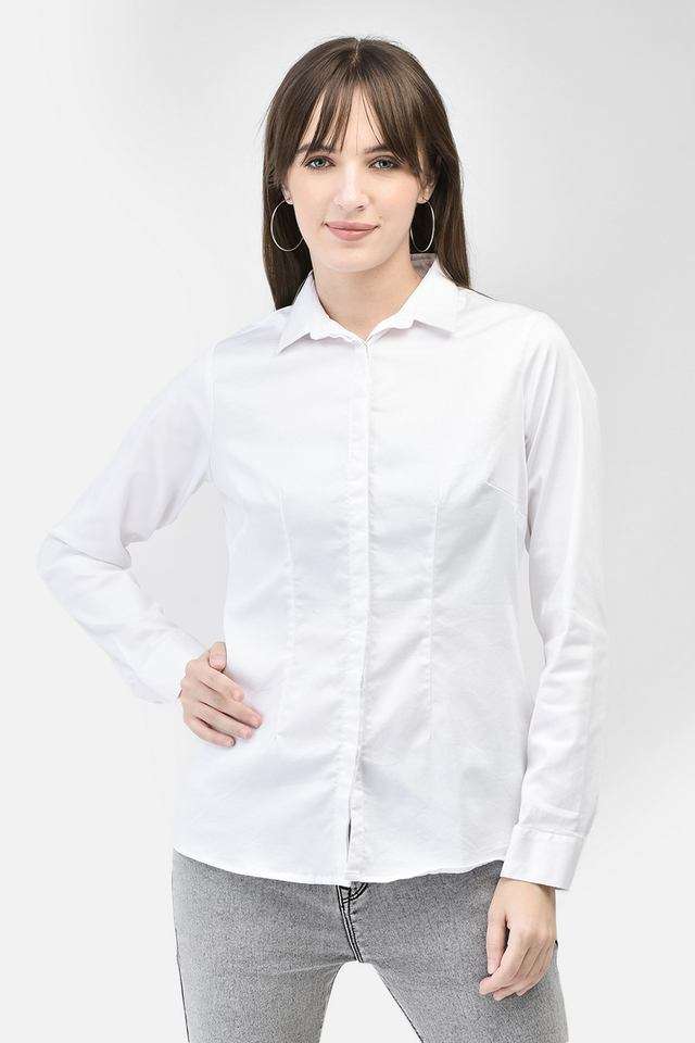 crimsoune club Solid Collared Blended Fabric Women's Casual Wear Shirt-picture-27