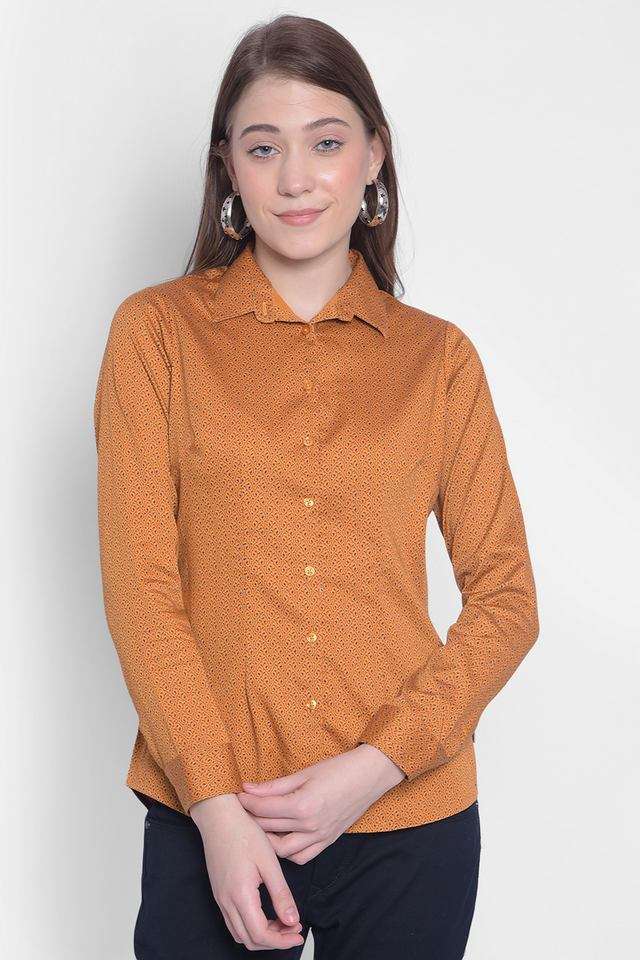 crimsoune club Floral Collared Blended Fabric Women's Casual Wear Shirt-picture-37