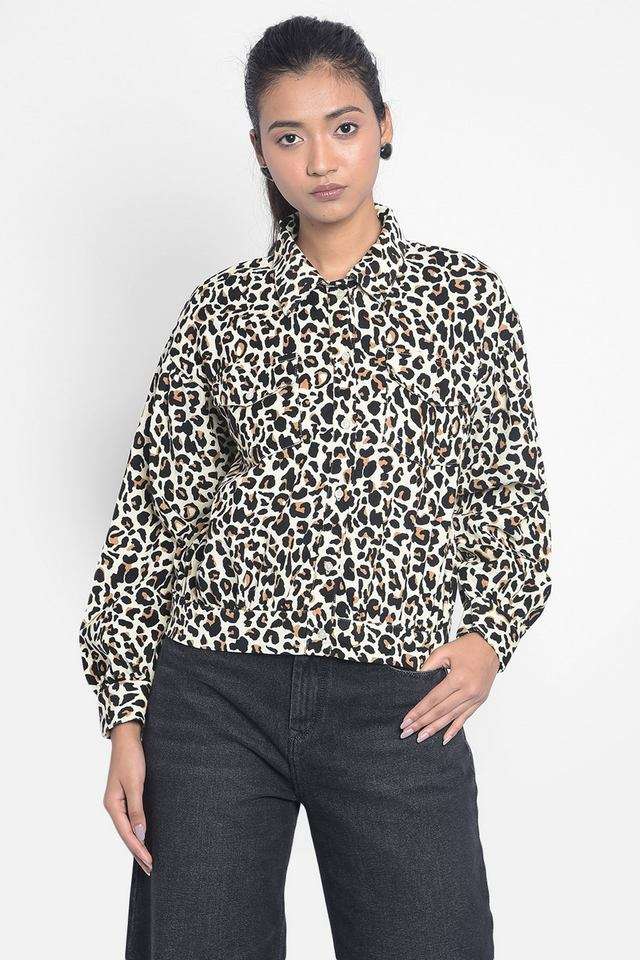 crimsoune club Animal Print Collared Cotton Women's Casual Wear Shirt-picture-27
