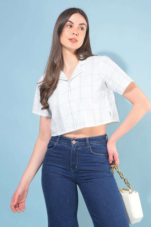 crimsoune club Checks Resort Collar Cotton Women's Casual Wear Shirt-picture-14