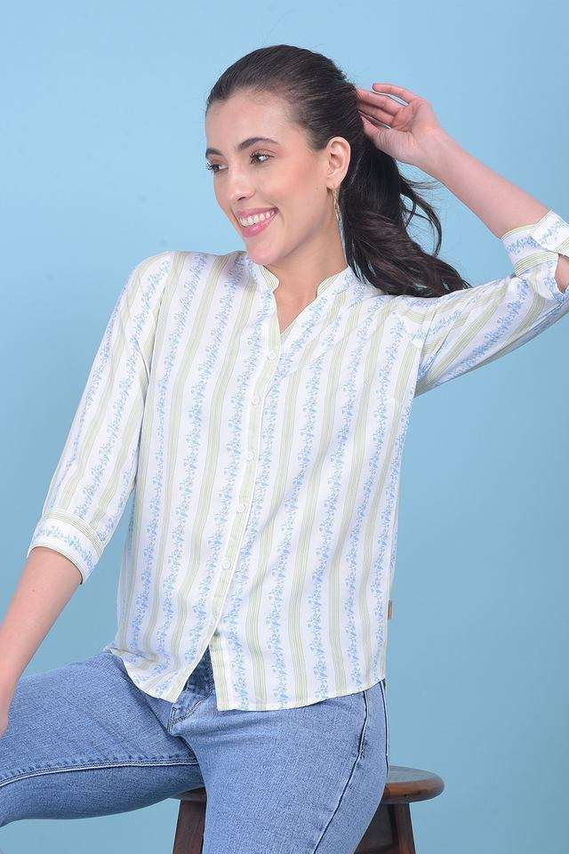 crimsoune club Floral Collared Lyocell Women Casual Wear Shirt-picture-34