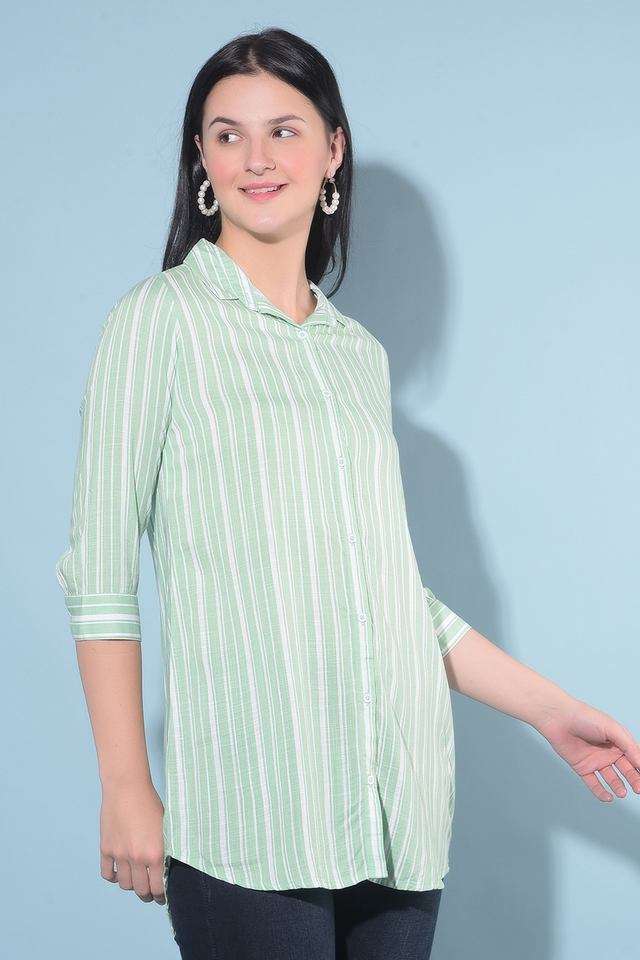 crimsoune club Stripes Collared Viscose Women's Casual Wear Shirt-picture-30