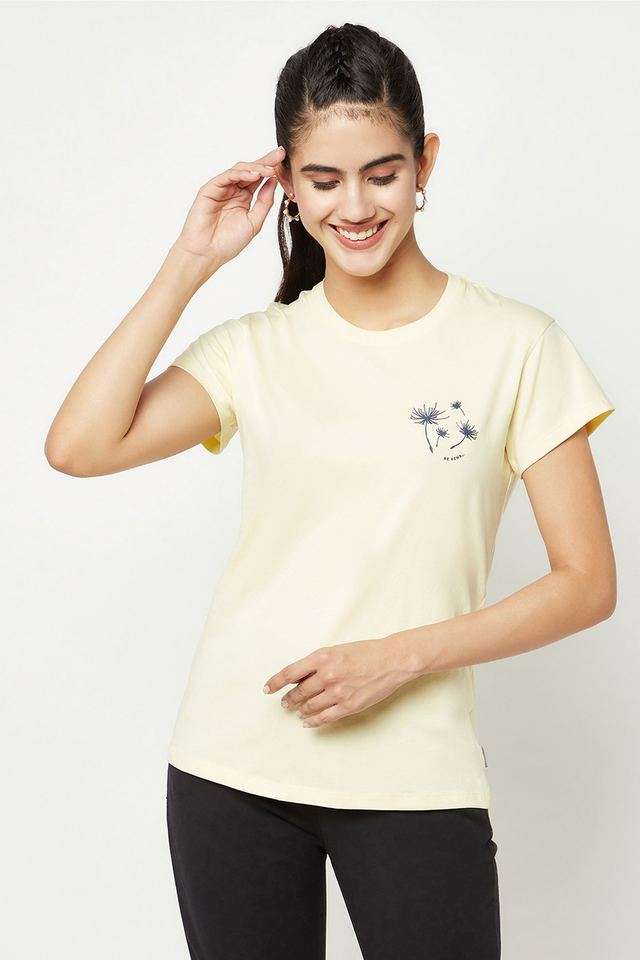 crimsoune club Solid Cotton Round Neck Women T-Shirt-picture-22