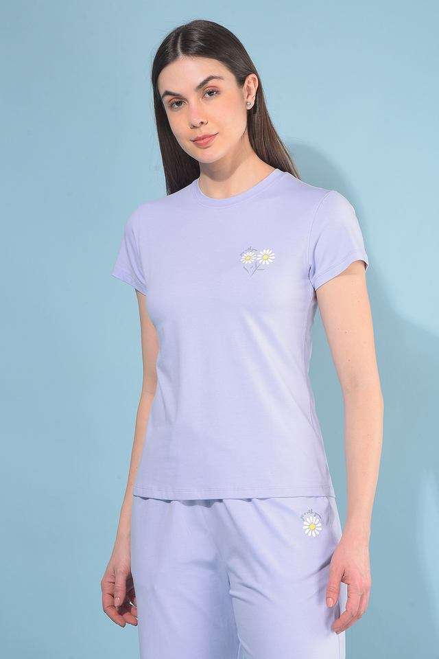 Solid Cotton Round Neck Women T-Shirt-image-36