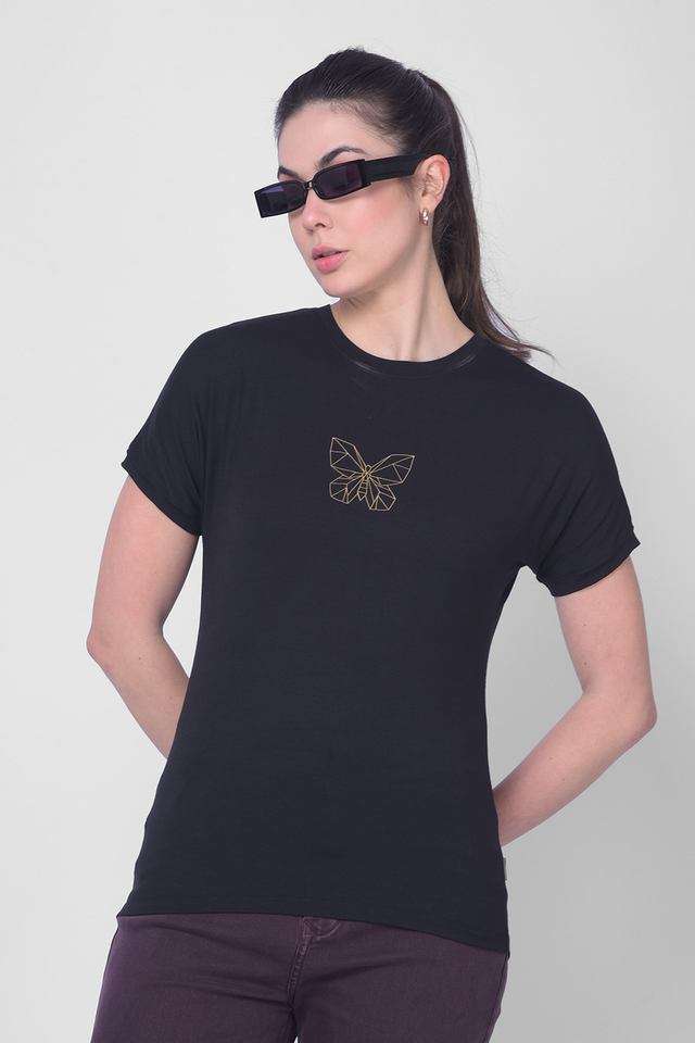 Typographic Cotton Round Neck Women T-Shirt-image-18